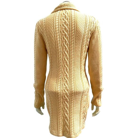 CCC Cowl Polo Neck Slim Tunic Sweater Fitted Ribbed Knit Pattern Trendy Size Med - Picture 4 of 6